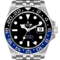 Rolex GMT Master II Batgirl Black Blue Bezel Steel Mens Watch 126710 Box Card
