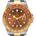 Rolex GMT Master II Root Beer Steel Yellow Gold Mens Watch 16713
