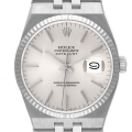 Rolex Oysterquartz Datejust Steel White Gold Fluted Bezel Watch 17014
