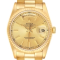 Rolex President Day-Date Yellow Gold Champagne Dial Mens Watch 18038