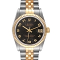 Rolex Datejust Midsize Steel Yellow Gold Anniversary Dial Ladies Watch 68273
