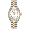 Rolex Datejust Steel Yellow Gold White Diamond Dial Ladies Watch 69173