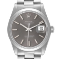 Rolex Date Grey Ghost Dial Smooth Bezel Steel Vintage Mens Watch 1500 Rolex Date Grey Ghost Dial Smooth Bezel Steel Vintage Mens Watch 1500