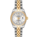 Rolex Datejust Steel Yellow Gold Silver Dial Ladies Watch 179173