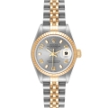 Rolex Datejust Steel Yellow Gold Slate Dial Ladies Watch 79173 Box Papers