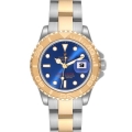 Rolex Yachtmaster 29mm Steel Yellow Gold Blue Dial Ladies Watch 169623 Papers