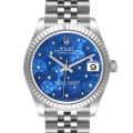 Rolex Datejust Midsize 31 Steel White Gold Blue Dial Watch 278274 Unworn