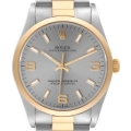 Rolex Oyster Perpetual Domed Bezel Steel Yellow Gold Mens Watch 14203