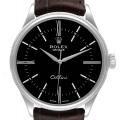 Rolex Cellini Time White Gold Black Dial Mens Watch 50509 Box Card