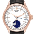 Rolex Cellini Moonphase White Dial Rose Gold Mens Watch 50535 Rolex Cellini Moonphase White Dial Rose Gold Mens Watch 50535