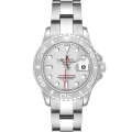 Rolex Yachtmaster 29 Steel Platinum Dial Bezel Ladies Watch 169622