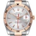 Rolex Turnograph Datejust Steel Rose Gold Mens Watch 116261 Box Papers