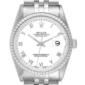 Rolex Datejust White Dial Jubilee Bracelet Steel Mens Watch 16220 Rolex Datejust White Dial Jubilee Bracelet Steel Mens Watch 16220
