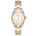 Rolex Oyster Perpetual Steel Yellow Gold White Dial Ladies Watch 76193