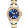 Rolex Yachtmaster 29mm Steel Yellow Gold Blue Dial Ladies Watch 169623