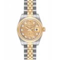 Rolex Datejust Steel Yellow Gold Diamond Dial Ladies Watch 179173 Box Card