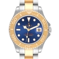 Rolex Yachtmaster 35 Midsize Blue Dial Steel Yellow Gold Mens Watch 68623