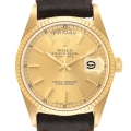 Rolex President Day-Date Yellow Gold Champagne Dial Mens Watch 18038