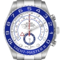 Rolex Yachtmaster II 44 Steel Blue Cerachrom Bezel Mens Watch 116680 Box Card