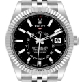 Rolex Sky-Dweller Steel White Gold Black Dial Mens Watch 326934 Unworn