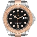 Rolex Yachtmaster Rose Gold Steel Black Dial Mens Watch 126621 Unworn