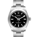 Rolex Midsize 31mm Black Dial Automatic Steel Ladies Watch 277200 Unworn