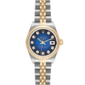 Rolex Datejust Diamond Dial Steel Yellow Gold Ladies Watch 69173 Box Papers