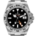 Rolex Explorer II 42 Black Dial Orange Hand Steel Mens Watch 216570 Box Card