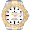 Rolex Yachtmaster Steel Yellow Gold White Dial Mens Watch 16623