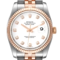 Rolex Datejust Steel Rose Gold White Diamond Dial Mens Watch 116231 Rolex Datejust Steel Rose Gold White Diamond Dial Mens Watch 116231