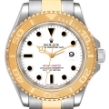 Rolex Yachtmaster White Dial Steel Yellow Gold Mens Watch 16623