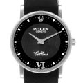 Rolex Cellini Classic White Gold Black Dial Mens Watch 5115