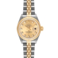 Rolex Datejust Steel Yellow Gold Diamond Dial Ladies Watch 79173 Box Papers