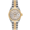 Rolex Datejust Steel Yellow Gold Silver Diamond Dial Ladies Watch 79173 Papers