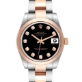 Rolex Datejust 31 Midsize Steel Rose Gold Black Diamond Dial Ladies Watch 178241 Rolex Datejust 31 Midsize Steel Rose Gold Black Diamond Dial Ladies Watch 178241