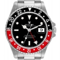 Rolex GMT Master II Black Red Coke Bezel Steel Mens Watch 16710