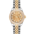 Rolex Datejust 26 Steel Yellow Gold Diamond Bezel Ladies Watch 179383