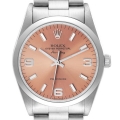 Rolex Air King Salmon Baton Dial Domed Bezel Steel Mens Watch 14000