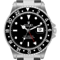 Rolex GMT Master Black Bezel Automatic Steel Mens Watch 16700 Box Papers