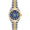 Rolex Datejust Steel Yellow Gold Diamond Dial Ladies Watch 79173 Box Papers