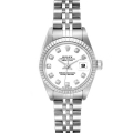 Rolex Datejust Steel White Gold White Diamond Dial Ladies Watch 79174