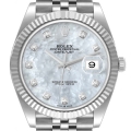 Rolex Datejust 41 Steel White Gold Mother Of Pearl Diamond Dial Mens Watch 126334 Box Card Rolex Datejust 41 Steel White Gold Mother Of Pearl Diamond Dial Mens Watch 126334 Box Card
