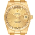 Rolex President Day-Date Yellow Gold Champagne Dial Mens Watch 18238
