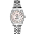 Rolex Datejust 26mm Steel White Gold MOP Diamond Dial Ladies Watch 79174