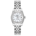 Rolex Datejust Steel White Gold Mother of Pearl Diamond Ladies Watch 179174 Box Card Rolex Datejust Steel White Gold Mother of Pearl Diamond Ladies Watch 179174 Box Card