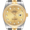 Rolex Datejust 36 Steel Yellow Gold Diamond Mens Watch 116233 Rolex Datejust 36 Steel Yellow Gold Diamond Mens Watch 116233