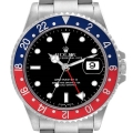 Rolex GMT Master II Blue Red Pepsi Bezel Steel Mens Watch 16710