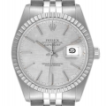 Rolex Datejust Silver Linen Dial Vintage Steel Mens Watch 16030 Box Papers Rolex Datejust Silver Linen Dial Vintage Steel Mens Watch 16030 Box Papers