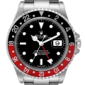 Rolex GMT Master II Black Red Coke Bezel Steel Mens Watch 16710 Box Papers