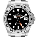 Rolex Explorer II 42 Black Dial Orange Hand Mens Watch 216570 Box Card